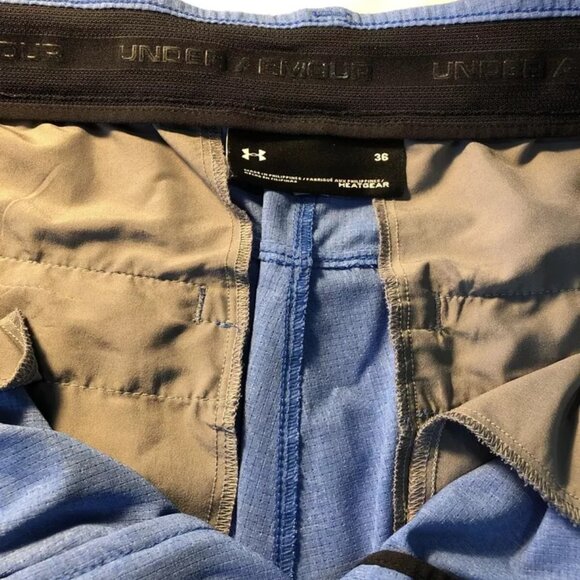 Men's Under Armour HeatGear Stretch Golf Shorts Sky Blue 36W MSRP $70.00 - Picture 6 of 10